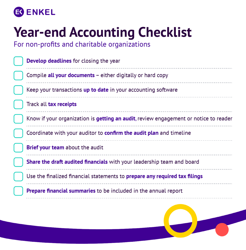 Year end Accounting Checklist For NPOs And Charities
