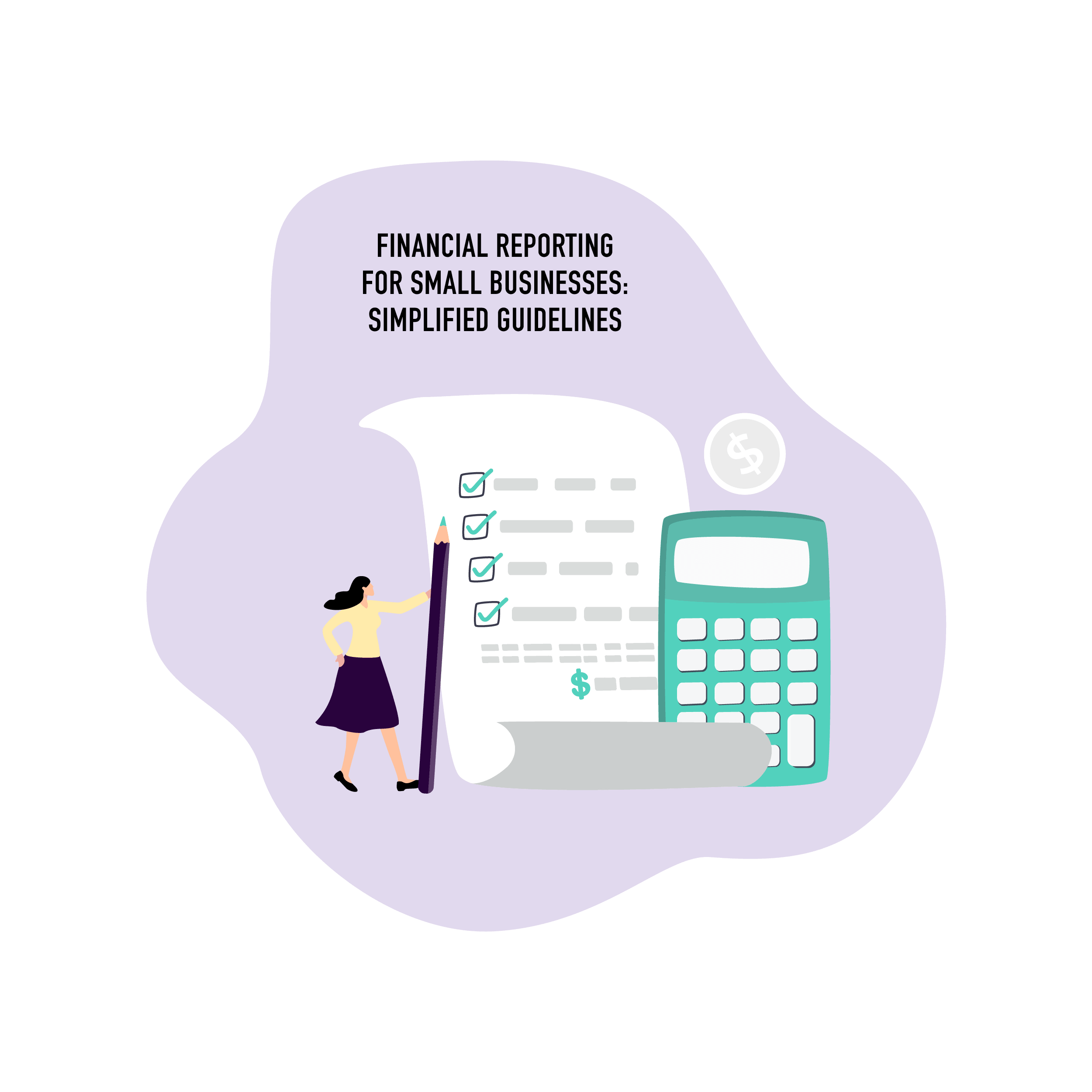 Blog graphic depicting a human beside a checklist with a calculator