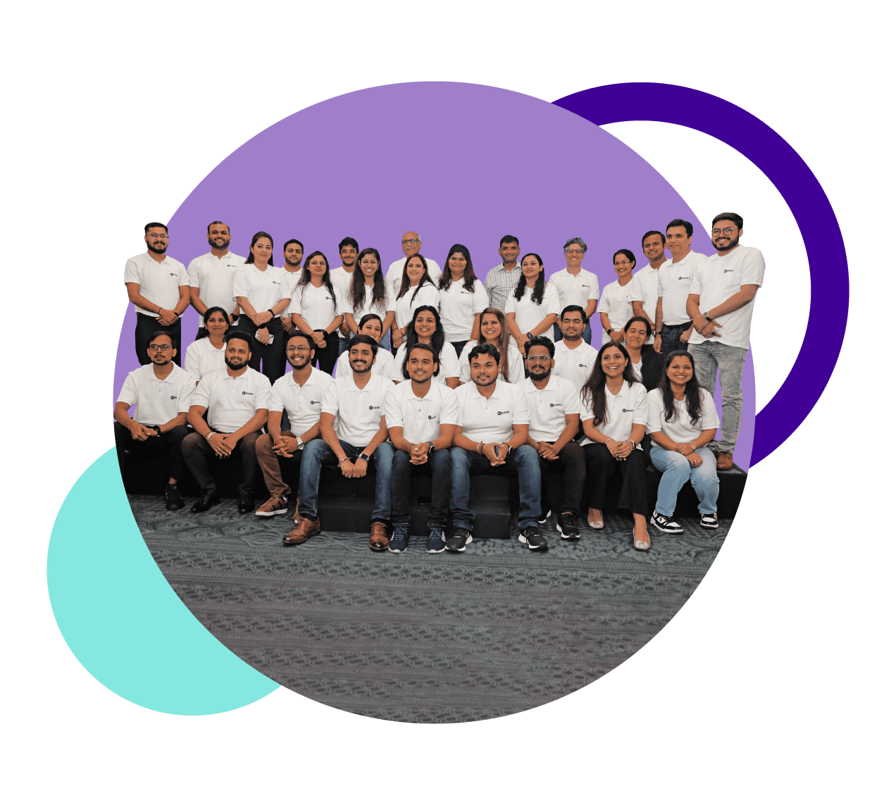 Group photo of Enkel team members in India